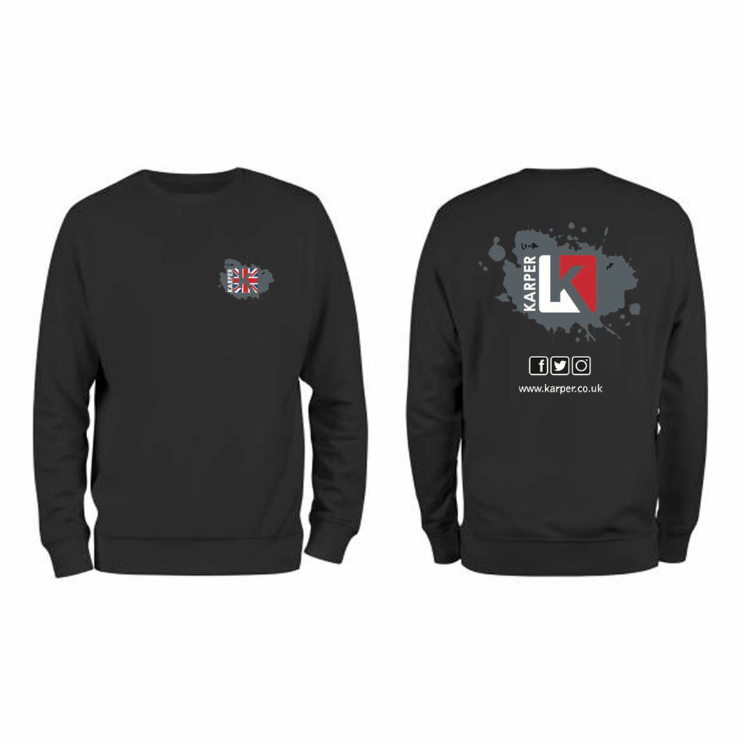 Black Sweatshirt (KARPER UK Splat Logo)