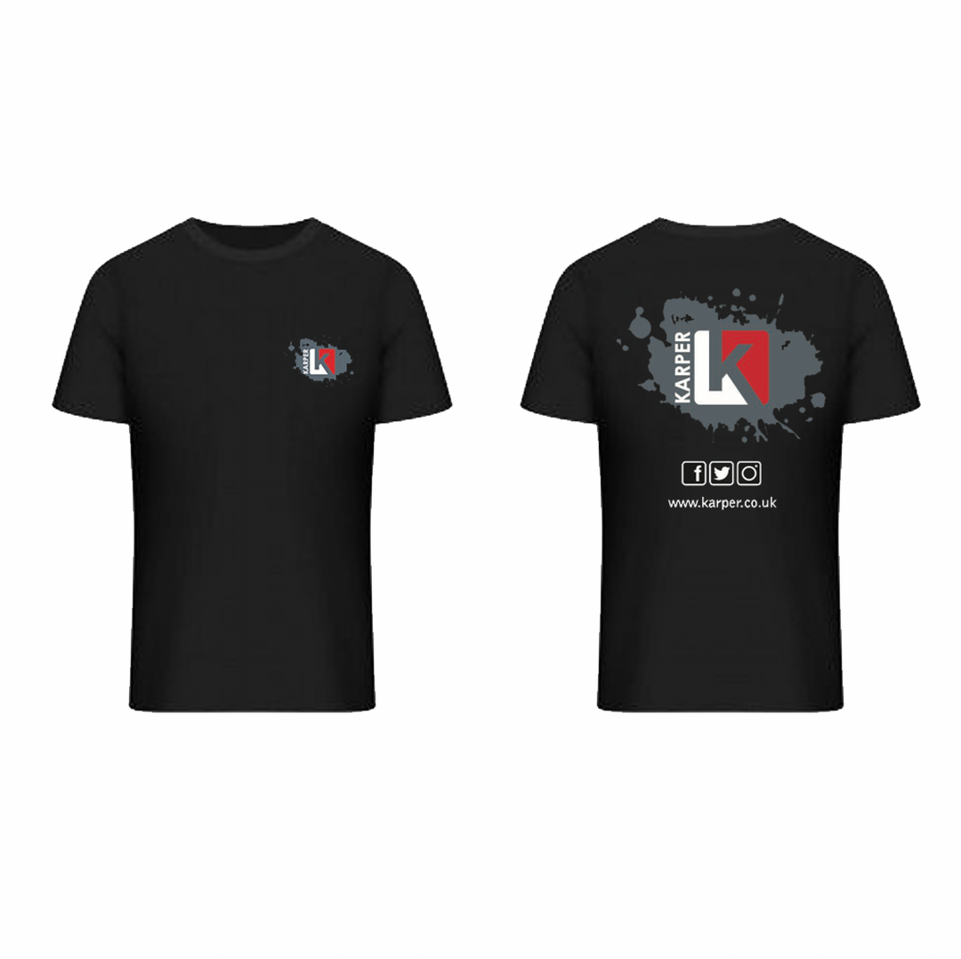 Black T Shirt (KARPER Splat Logo)