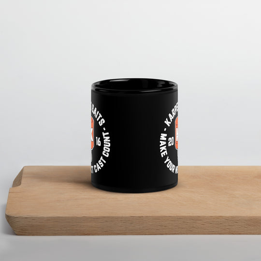 Circle Crest Black Glossy Mug