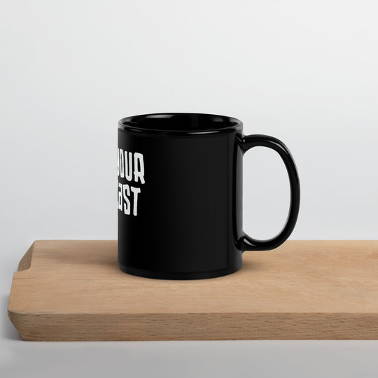 Make Your Next Cast Counter Black Glossy Mug