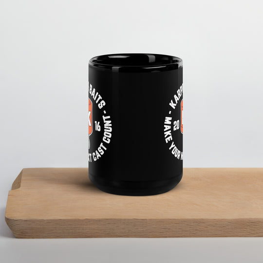 Circle Crest Black Glossy Mug