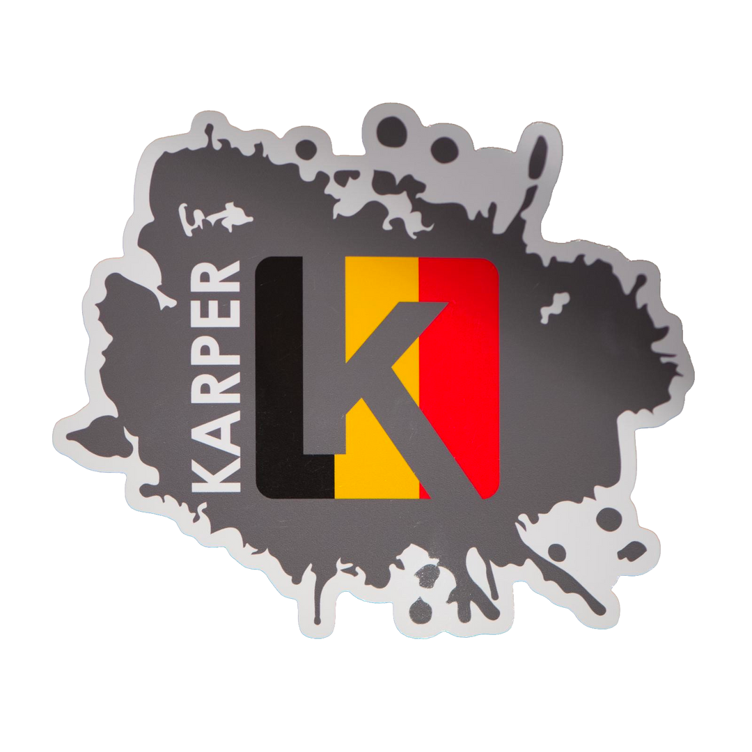 KARPER Belgium Splat Logo Bucket Sticker